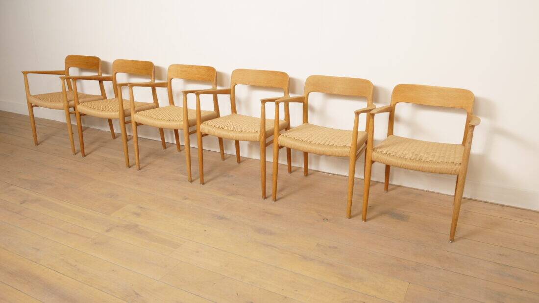 6 x Niels Otto Moller dining chairs | Model 56 | Oak | Restored