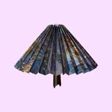 Lampe en céramique bleue avec abat-jour fabriqué au Danemark | Éclairage scandinave en céramique