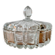 Vintage Glass Trinket Bowl with Lid