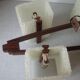 Lustre luminaire en teck perspex années 1960/70 suspension vintage scandinave