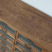 Vintage Dutch oak haberdashery shop cabinet, 1930s