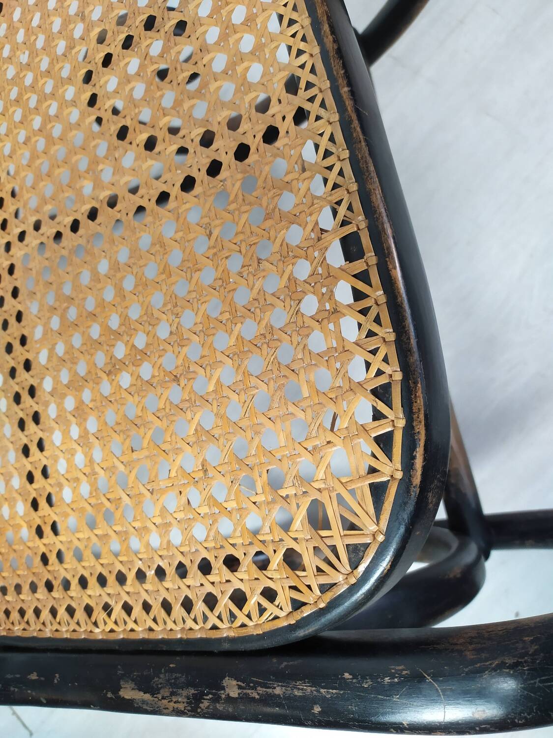 Black curved wood rocking chair