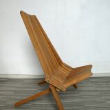 Armchair folding scandinavian teak 60 years