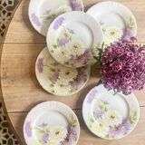 Set of 6 old flat plates - Reine Marguerite de KG Lunéville -