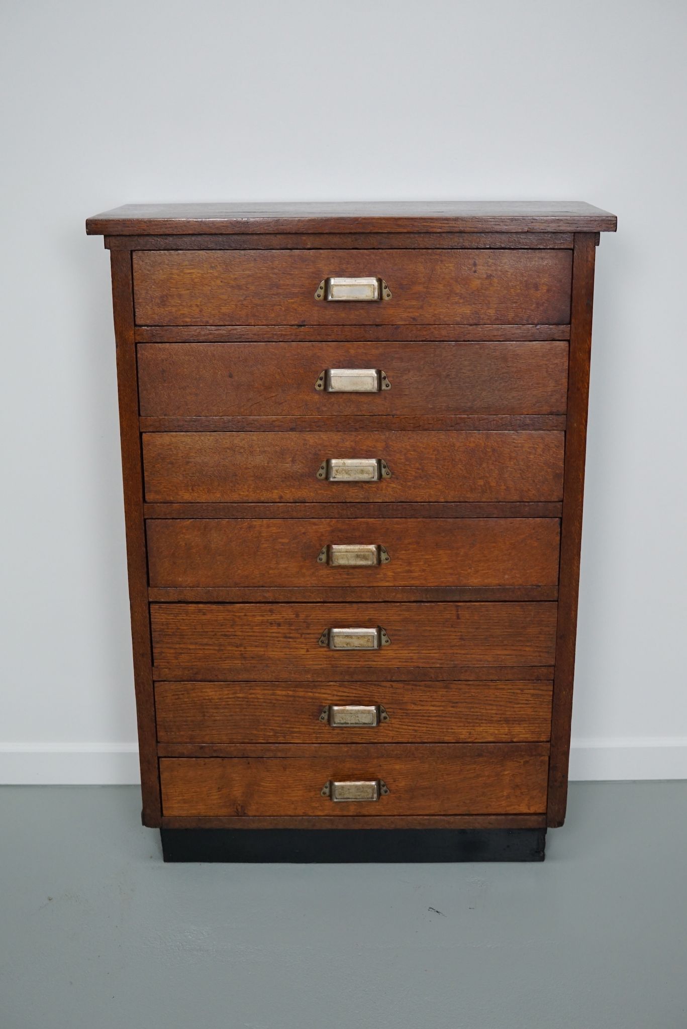 Dutch oak apothecary filing cabinet, 1930s