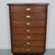 Dutch oak apothecary filing cabinet, 1930s