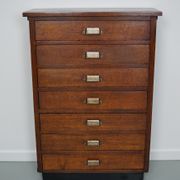 Dutch oak apothecary filing cabinet, 1930s