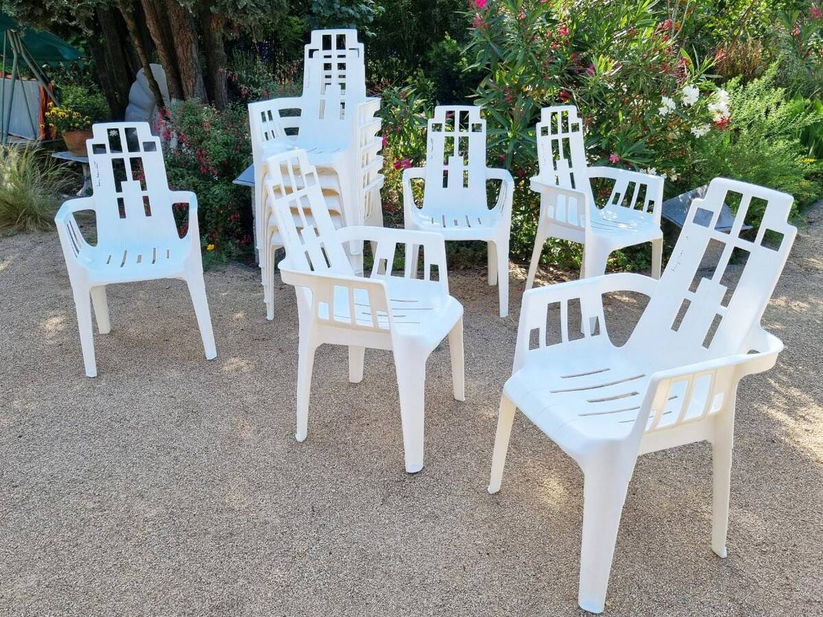 Stackable Plastic Boston Chair by Pierre Paulin for Henry Massonnet 1980s
