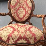 Pair of napoleon III armchairs, 19th century