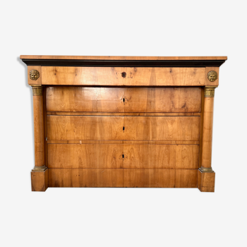 Biedermeier chest of drawers in cherry veneer circa 1830