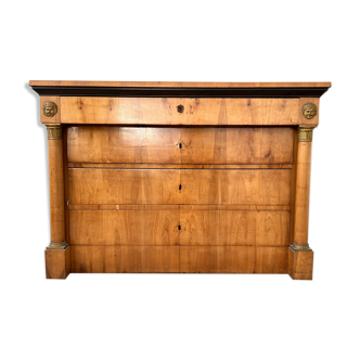 Biedermeier chest of drawers in cherry veneer circa 1830