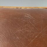 Wooden and leather chairs