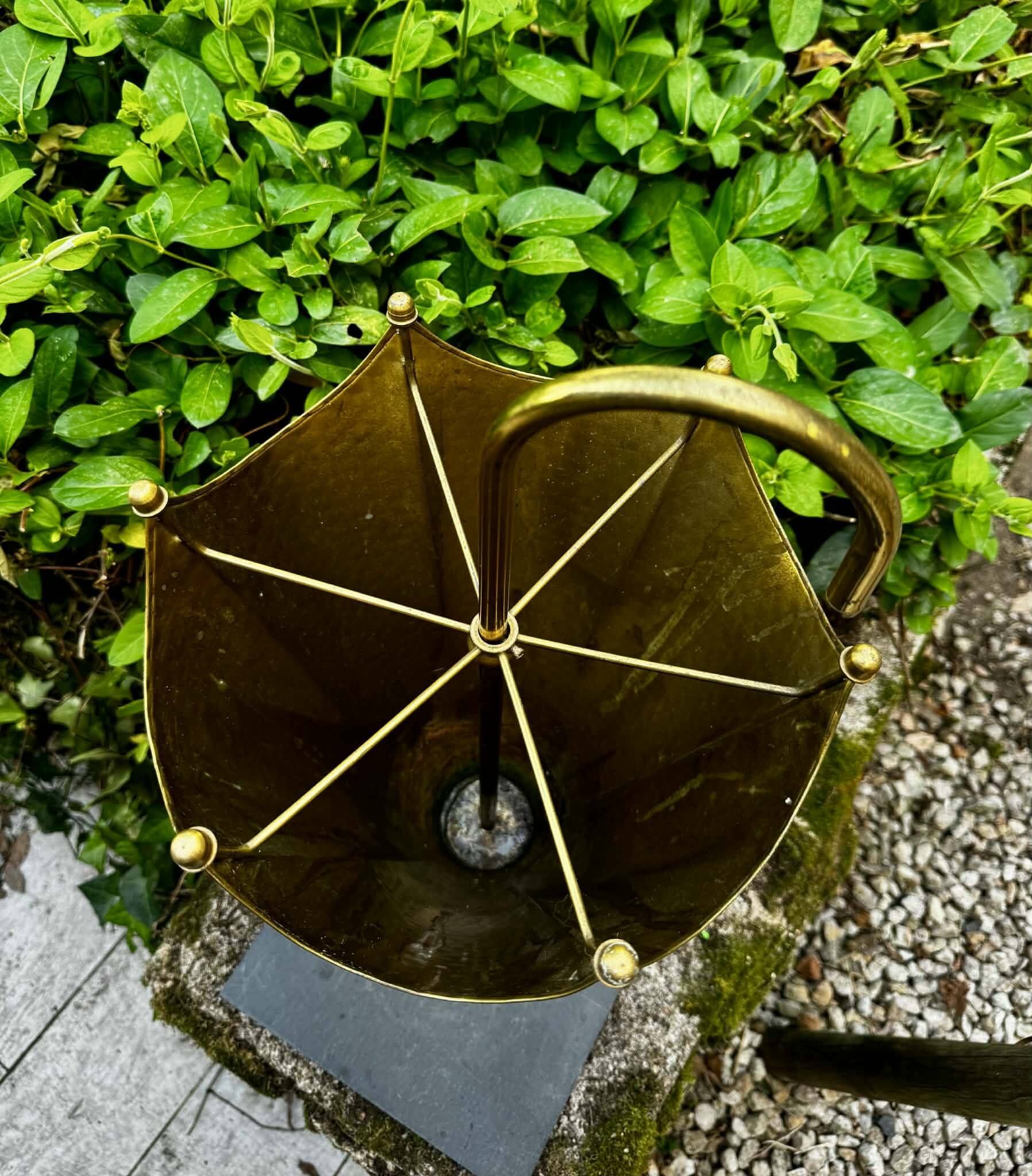 1960s vintage brass umbrella stand