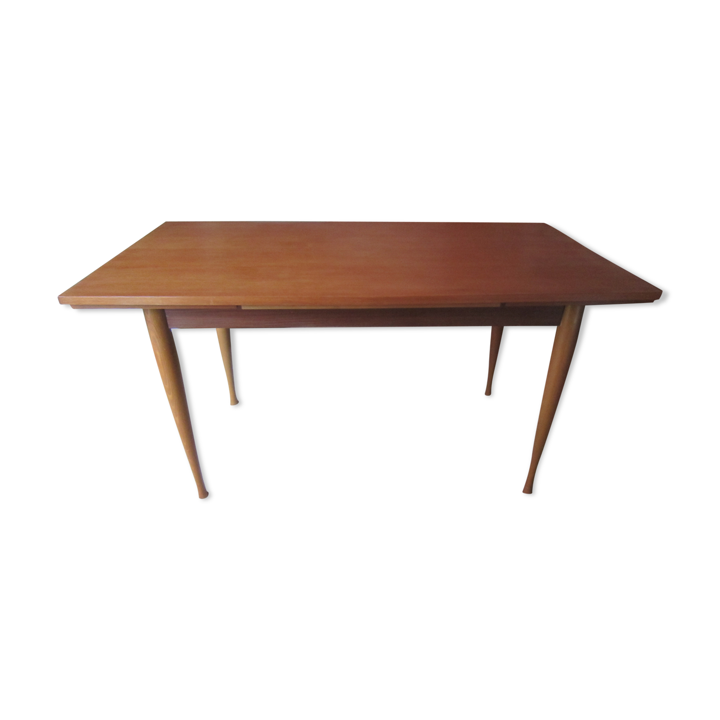 Table veneered teak 1965 with extensions