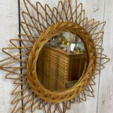Wicker sun mirror