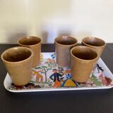 Digoin stoneware cups
