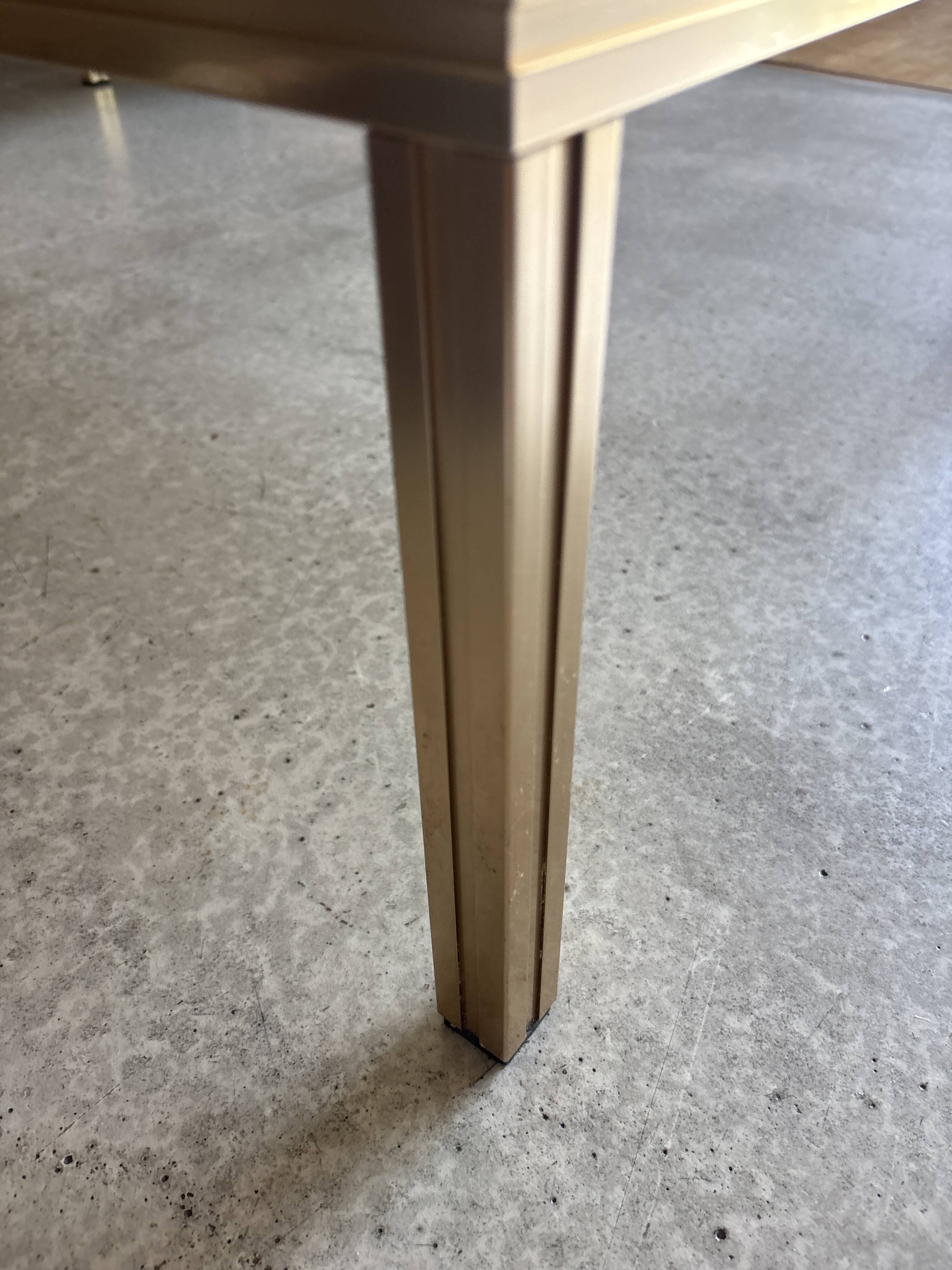 Brass table / Glass design Pierre Vandel Paris