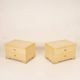 Gianluigi Gorgoni Italian Maple Burl and Brass Nightstands for Fratelli Turri