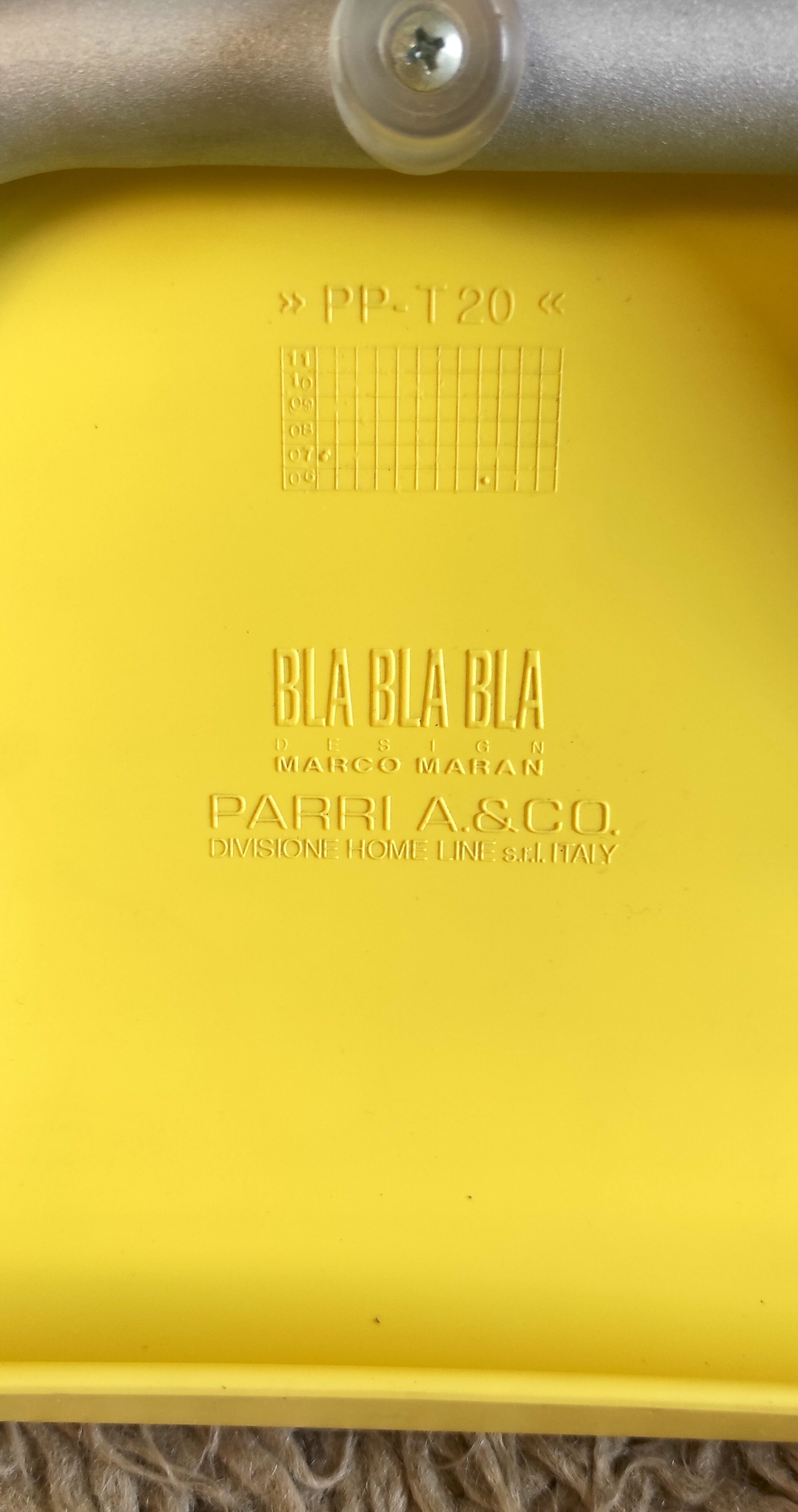 Yellow chair "blablabla" by Marc Maran for Parri A.&CO, end XXth