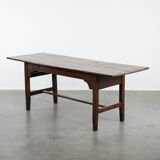 Antique English oak dining table from the 18th century for 4 to 6 people
