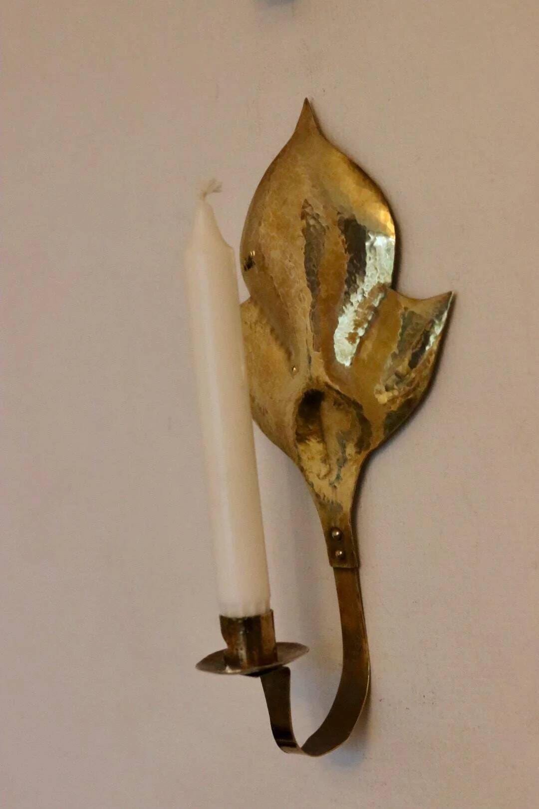 Pair of mid-century Swedish brass sconces