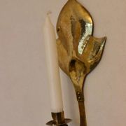 Pair of mid-century Swedish brass sconces