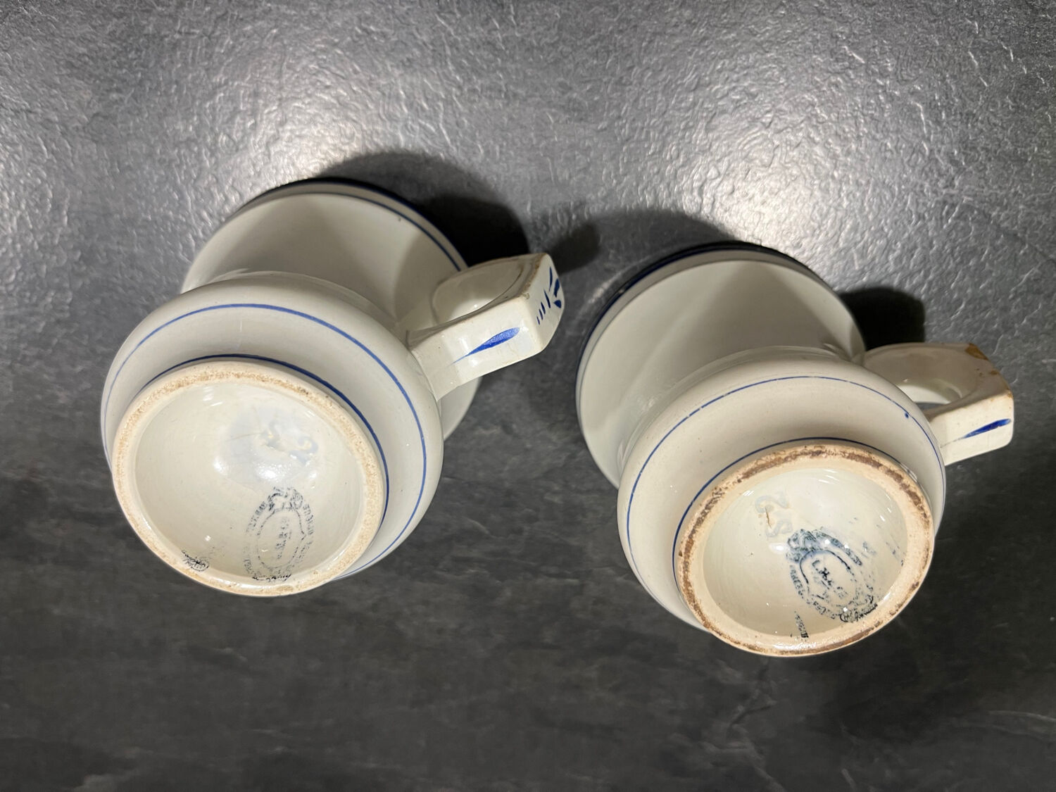 Paire tasses brulots XIXeme