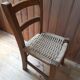 Wooden children's chair, rope seat, circa 1950