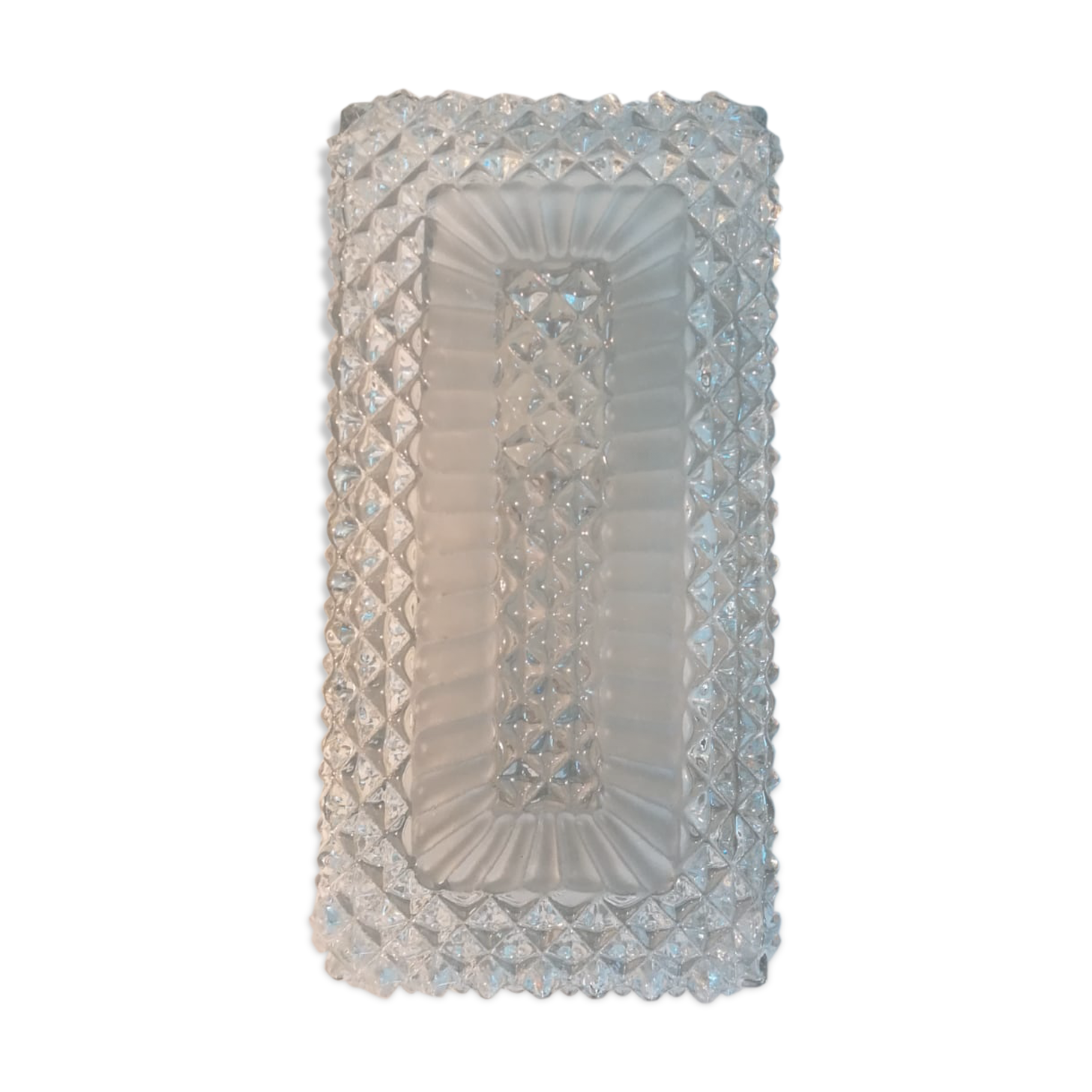 Cast glass ceiling lamp