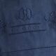 Old sheet in pure thread washed linen tinted in blue