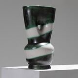WIDE-NECKED CERAMIC VASE, HENRI MILET, 1960s