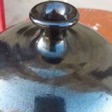 Black ceramic vase circa 1950