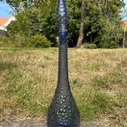 Carafe empoli violet mauve petits bulles hobnail