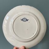 Set of 4 flat plates Creil and Montereau, Flora model