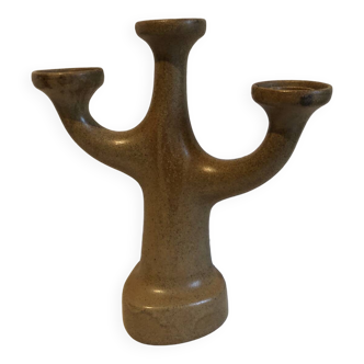 Three-armed stoneware candlestick 70