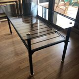 Vintage coffee table smoked glass