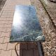 Vintage coffee table in green marble and brass in the style of Maison Jansen.