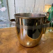 Alpaca champagne bucket from the 1920s with its monopole tongs.