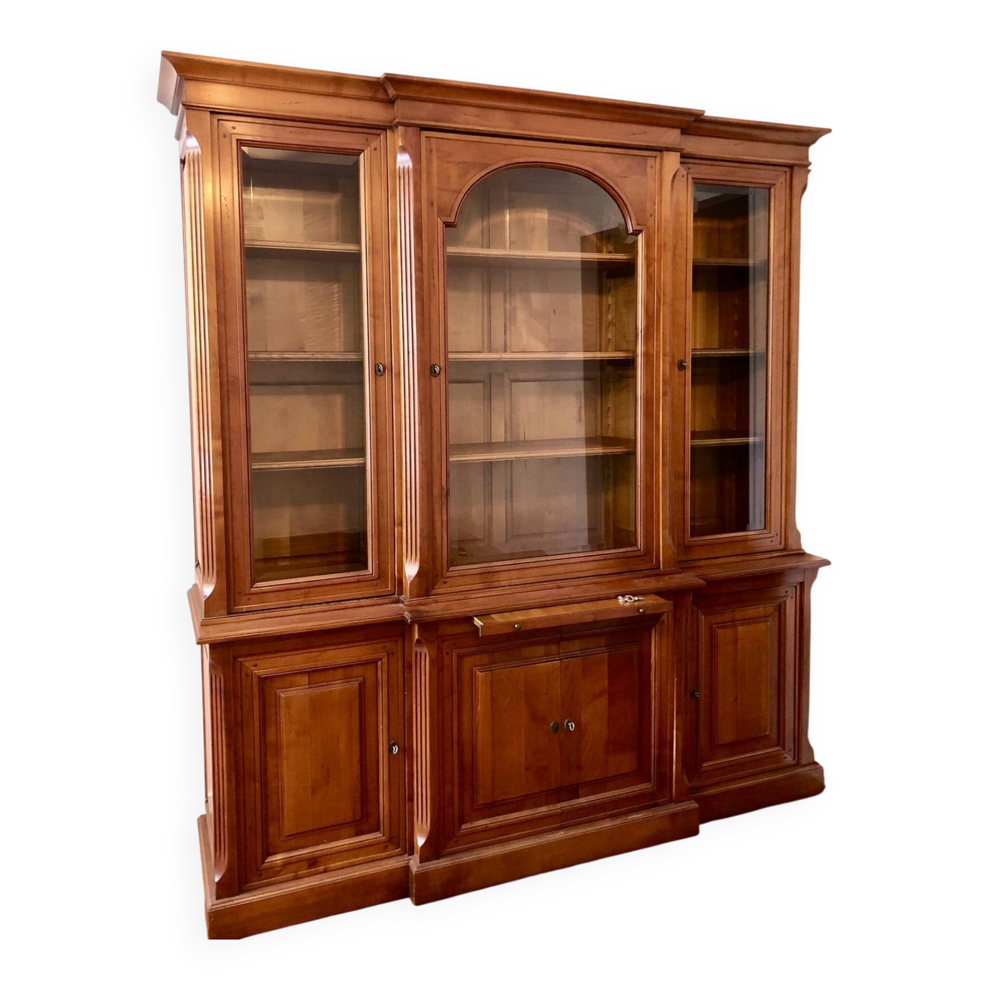 Directoire cherry wood bookcase
