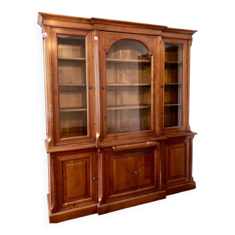 Directoire cherry wood bookcase