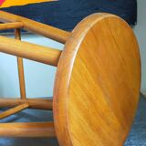 Vintage blond wooden stool