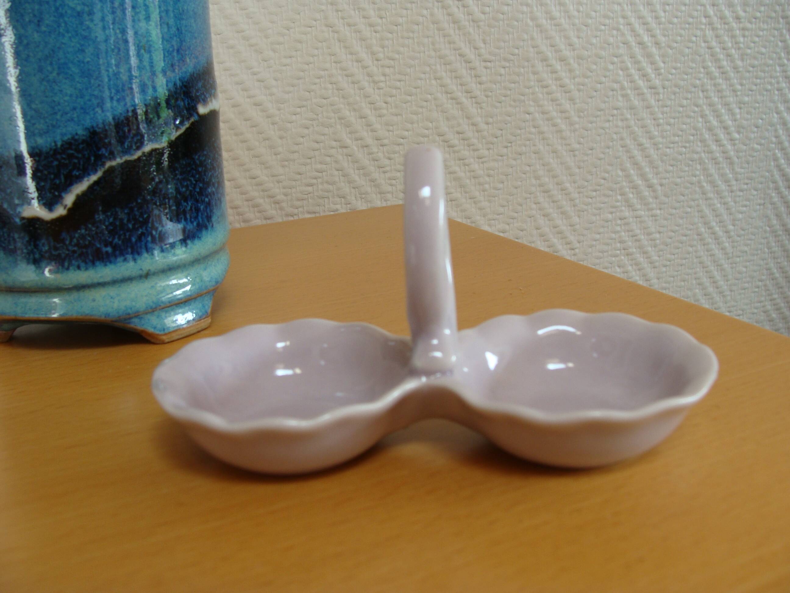 Salerons en porcelaine rose