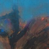 Abstract Composition, Oil on Plate, 73 x 73 cm