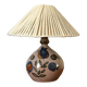 Ceramic lamp and its recycled cotton lampshade