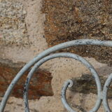 Series of 6 wrought iron garden chairs