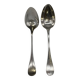 Set of 2 soup spoons and 5 lunch forks by Christofle.