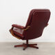 Leather swivel armchair, Danish design, 1970s, made in Denmark