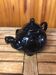 Old vintage black ceramic elephant shaped teapot #a474