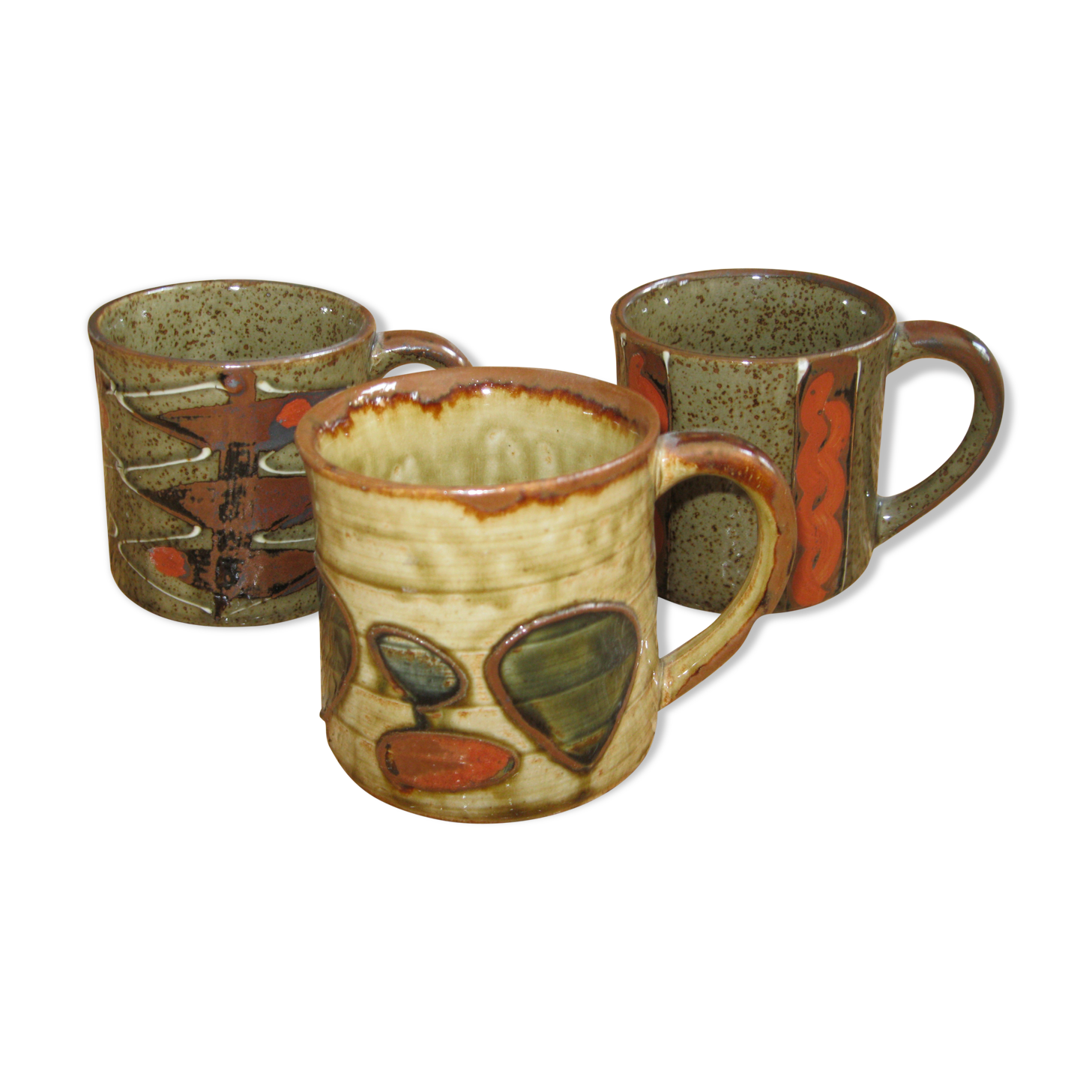 Ensemble de tasses vintage en grés
