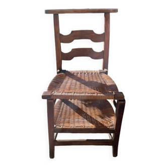 Chaise double prie-Dieu avec abattant  vintage